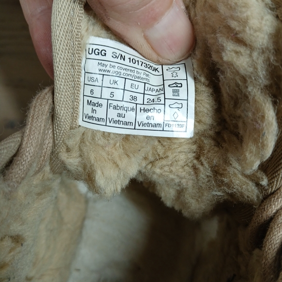 UGG Tan Lace Up Shearling Lined Classic Ankle Winter Comfort Boots 969 - Picture 9 of 13